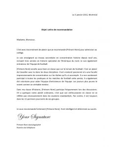 recommandation lettre secondaire docutexte